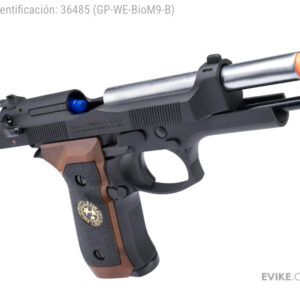 WE-Tech Custom Samurai Edge Biohazard M9 Airsoft Gas Blowback (Color: Negro / Solo pistola)