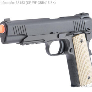 Pistola de airsoft WE-Tech 1911 Warrior Gas Blowback (color: negro)
