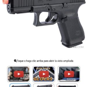 Pistola de airsoft GLOCK 19 Gen.5 Gas Blowback con licencia completa de Elite Force