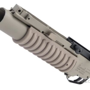 Lanzagranadas de airsoft Classic Army M203 (Modelo: Corto / Montado en riel / Color arena)