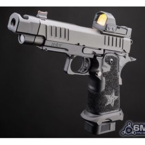 Pistola de airsoft 6mmProShop Staccato con licencia C2 COMP SOC 2011, sistema de retroceso a gas T8 con compensador de boca (Modelo: Green Gas / Solo pistola)