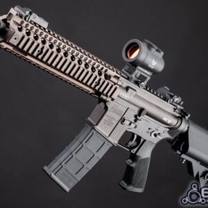 Fusil de airsoft de gas con retroceso MK18 con licencia de Daniel Defense de 6mmProShop, fabricado por Golden Eagle (Color: Flat Dark Earth)