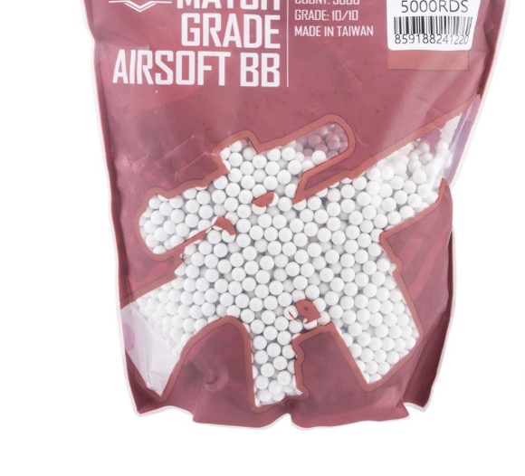 Bbs de airsoft Matrix Match Grade de 6 mm (Color: 0,25 g / 5000 unidades / Blanco